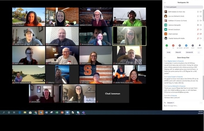 Virtual event with attendees